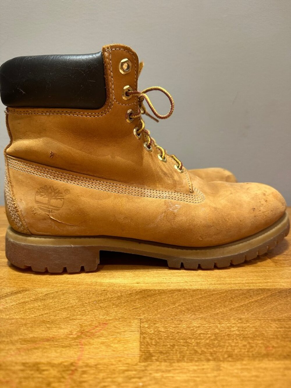 Timberland 6 Inch Premium Boots Wheat Nubuck Mens Size 11